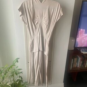 Elegant Cream Maxi Dress